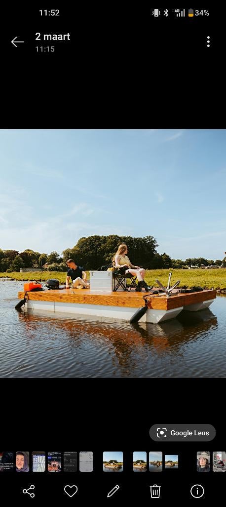 Aluminium vlot, Watersport en Boten, Overige Watersport en Boten, Ophalen, Gebruikt