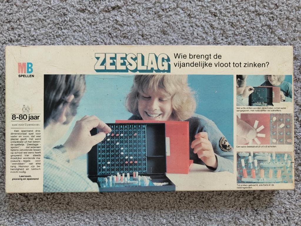Zeeslag, Hobby en Vrije tijd, Gezelschapsspellen | Bordspellen, Ophalen of Verzenden, Gebruikt, MB Spellen
