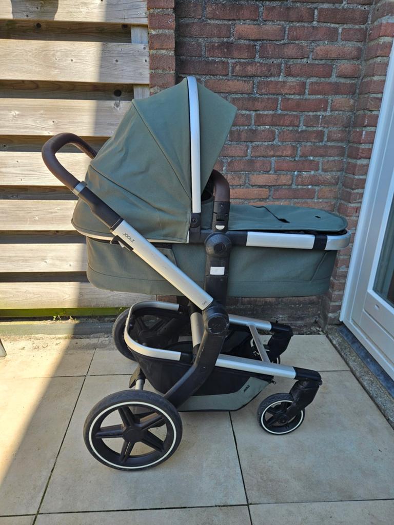 Joolz Day + Kinderwagen - Groen met Reiswieg en Zitje, Kinderen en Baby's, Kinderwagens en Combinaties, Gebruikt, Combiwagen, Verstelbare duwstang