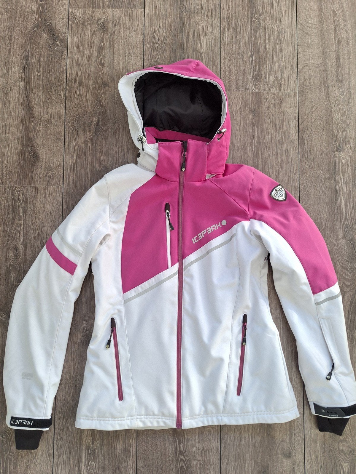 Icepeak softshell ski-jas dames maat 38 - Wit/Roze, Maat 38/40 (M), Icepeak, Ophalen of Verzenden, Zo goed als nieuw