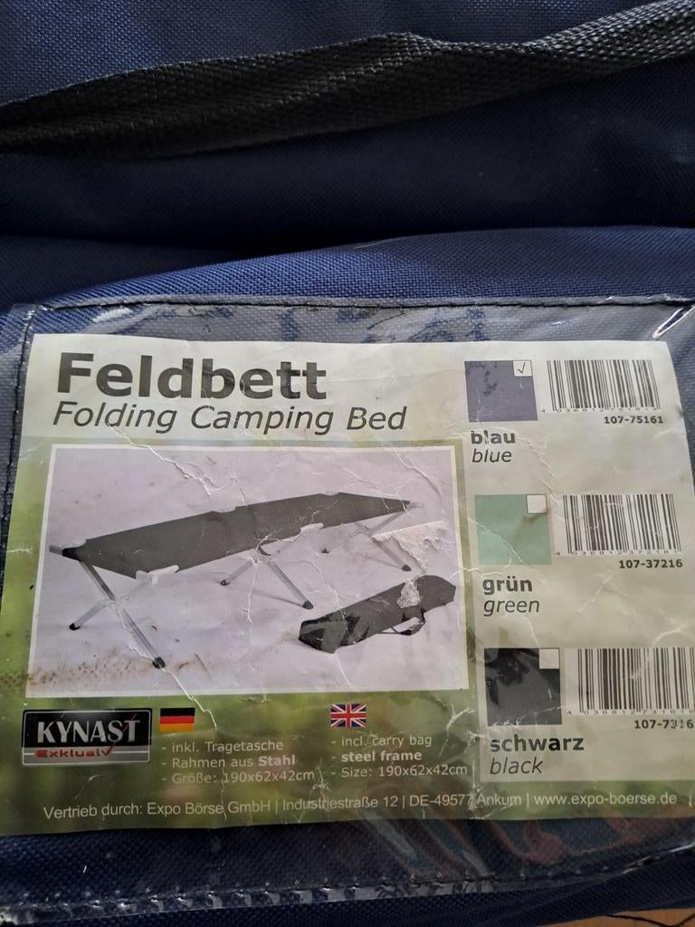 Kynast Exklusiv Opvouwbaar Campingbed - blauw, Ophalen, Zo goed als nieuw, Overige