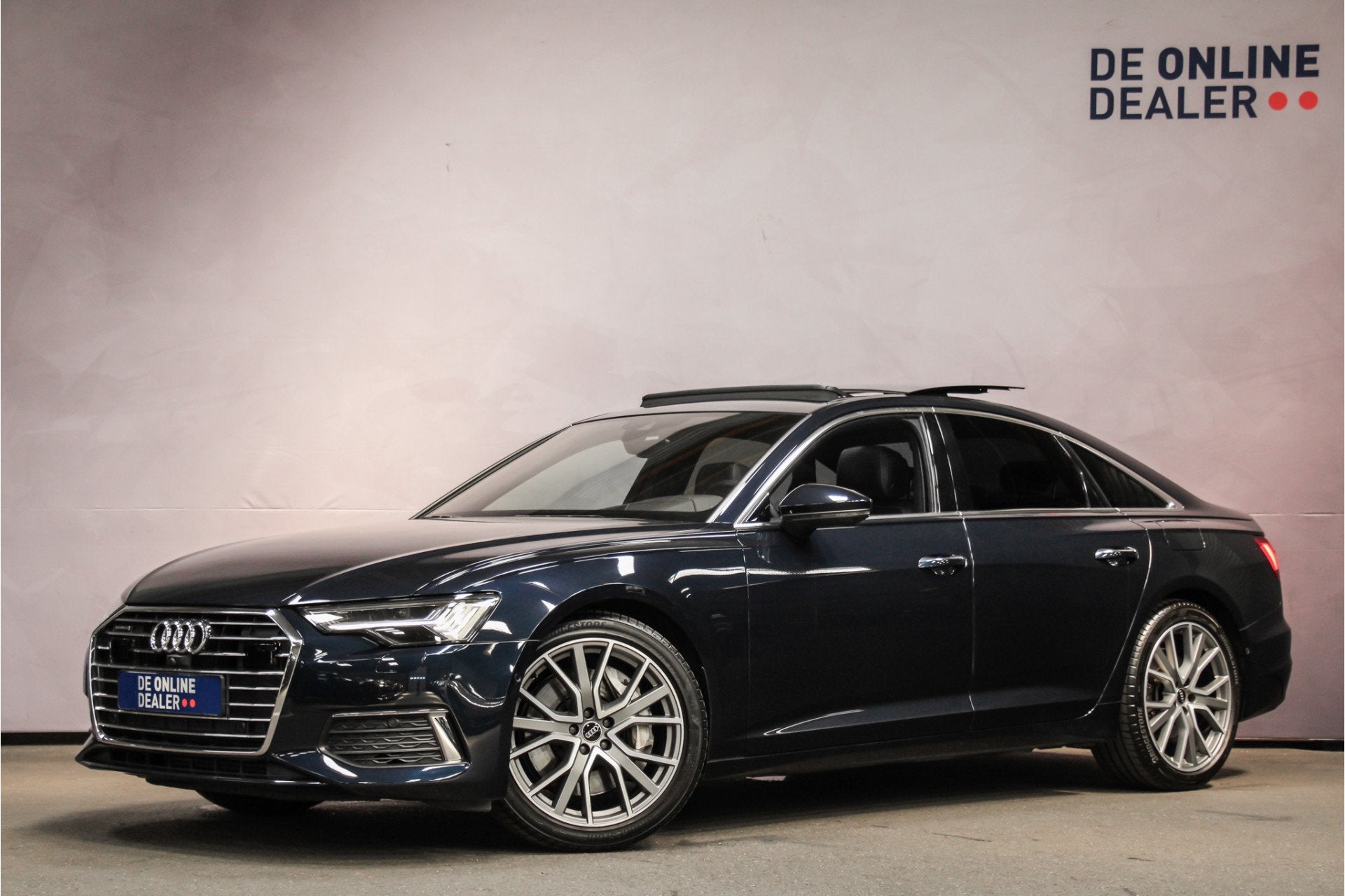 Audi A6 Limousine 50 TFSIe Quattro ProLine+ |Pano|Leder|Sfee, Auto's, Audi, Automaat, Gebruikt, Euro 6, Blauw