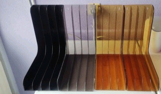 4 vintage LP houders jaren '80 - Kunststof, Ophalen of Verzenden, Gebruikt, Kunststof, Cd's