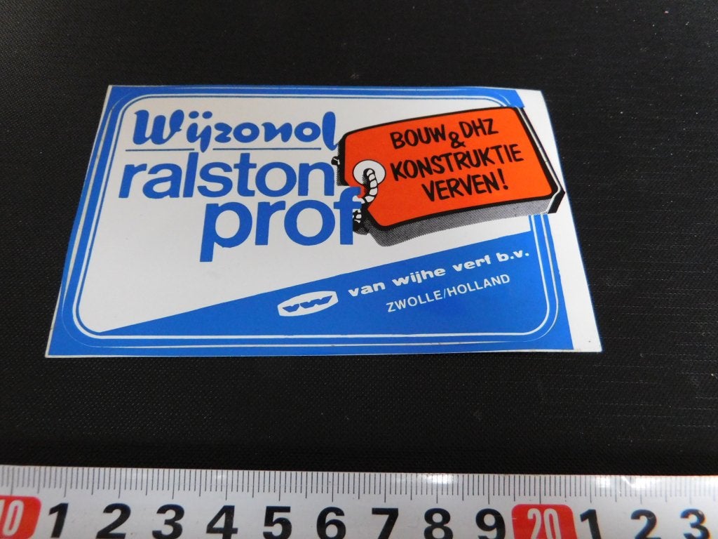 sticker Zwolle van Wijhe Verf bv WIJZONOL Ralston Prof, Ophalen of Verzenden, Zo goed als nieuw