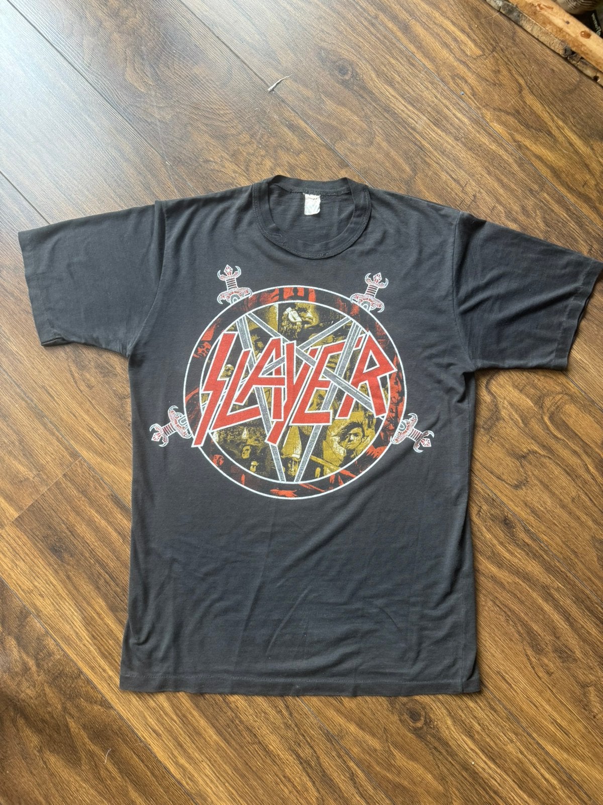 Slayer tour shirt ‘87 USA, Ophalen of Verzenden, Zo goed als nieuw, Maat 56/58 (XL), Zwart