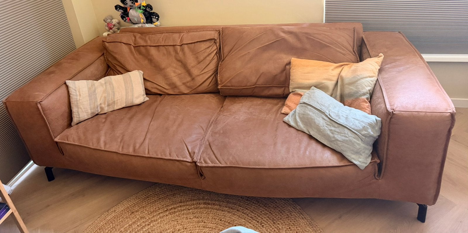 Microleder bank GRATIS, Huis en Inrichting, Ophalen, Zo goed als nieuw, 75 tot 100 cm