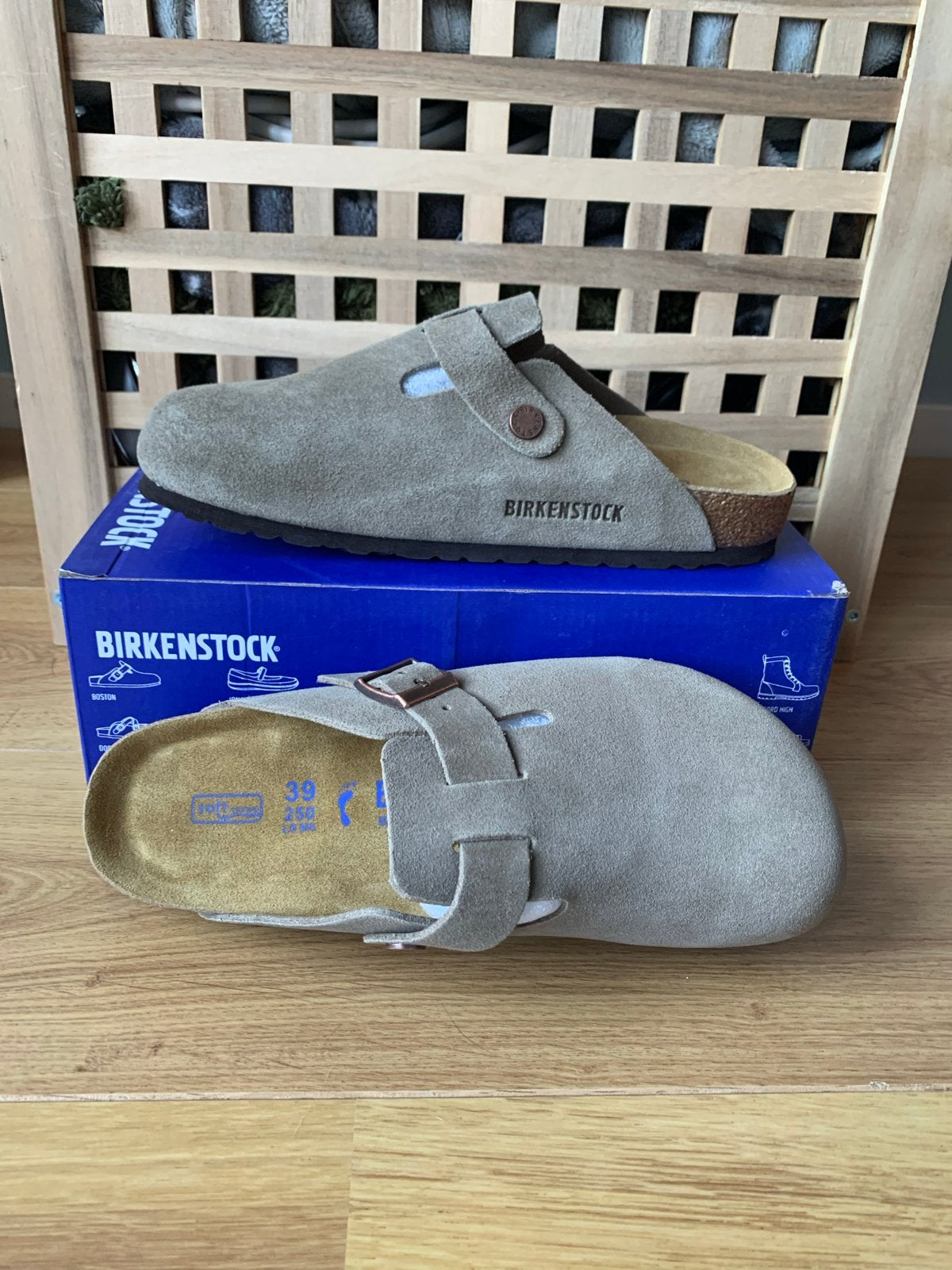 Birkenstock Boston Clogs - maat 39, Verzenden, Zo goed als nieuw, Instappers, Beige
