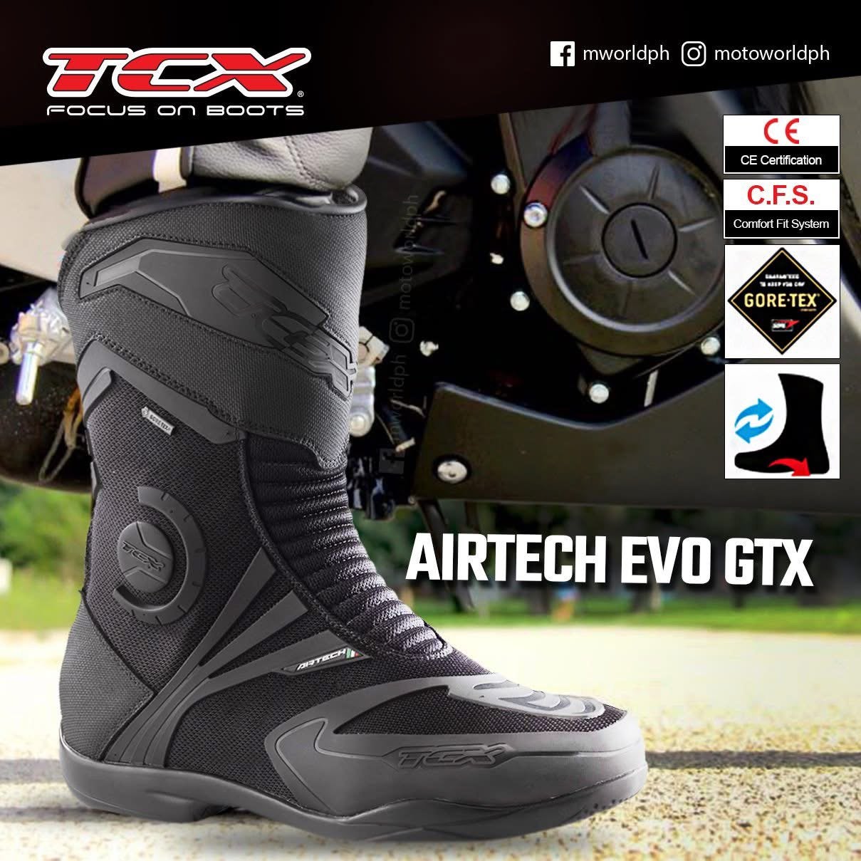 TCX airtech Evo GTX motorlaarzen maat 41, Motoren, Ophalen of Verzenden, Tweedehands, Dames, Laarzen