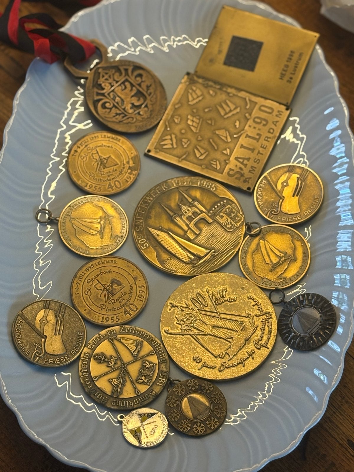 Verzameling van diverse bronzen medailles en plaquettes, Postzegels en Munten, Penningen en Medailles, Ophalen of Verzenden, Brons