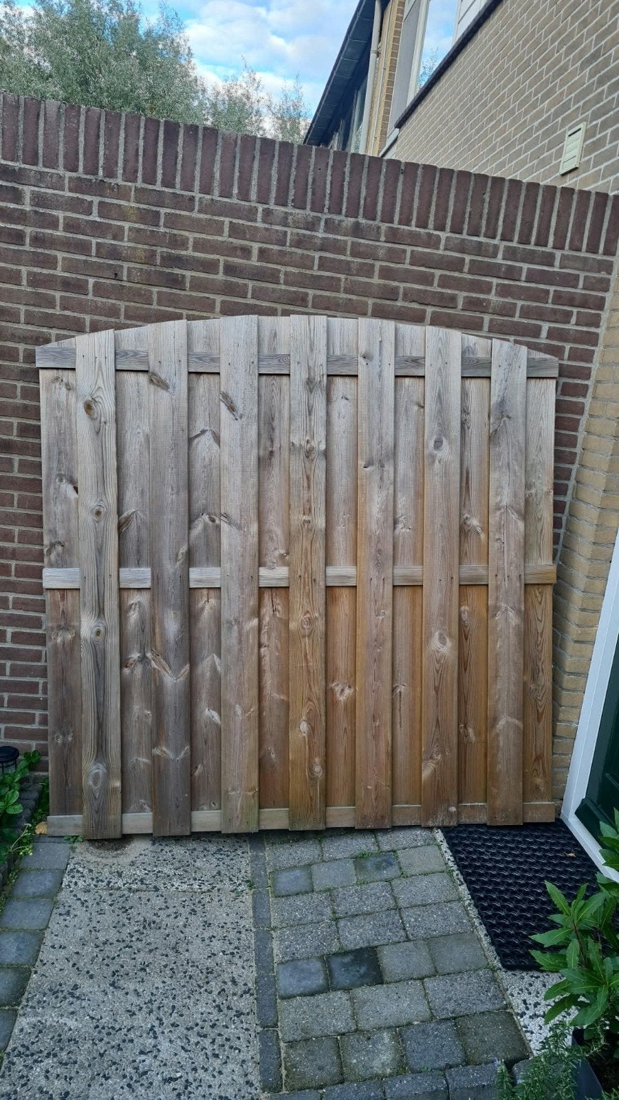 Schuttingdeel en schuttingdeur met sleutel, Tuin en Terras, Ophalen, Minder dan 3 meter, Hout, 1 tot 2 meter