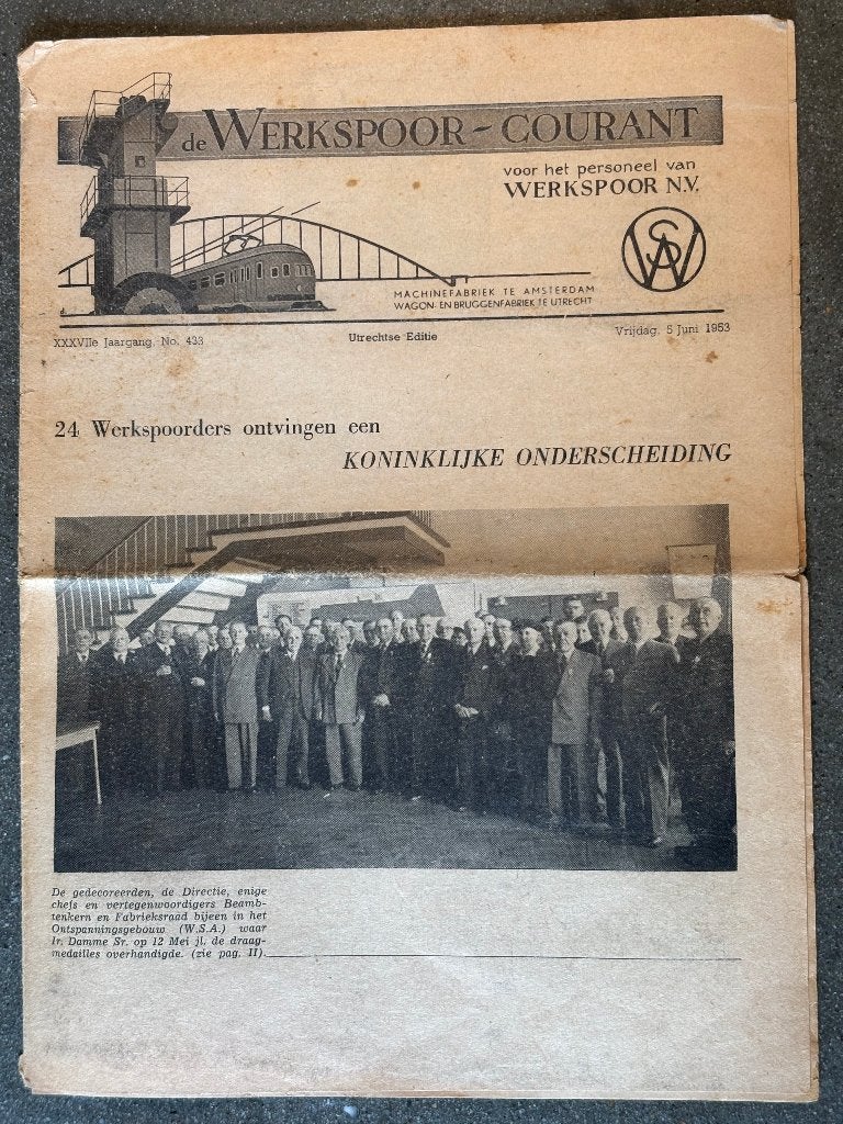 Werkspoor Courant 5 juni 1953, Ophalen of Verzenden, Gelezen, Krant