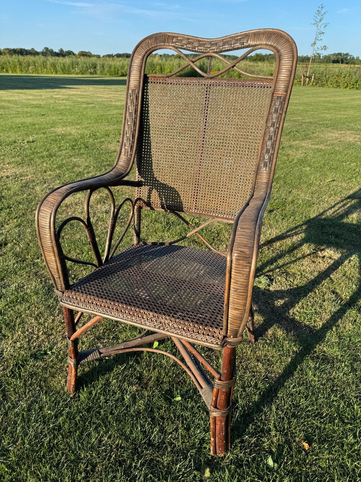 Nieuwe Vintage Manou Rotan Fauteuil, Ophalen