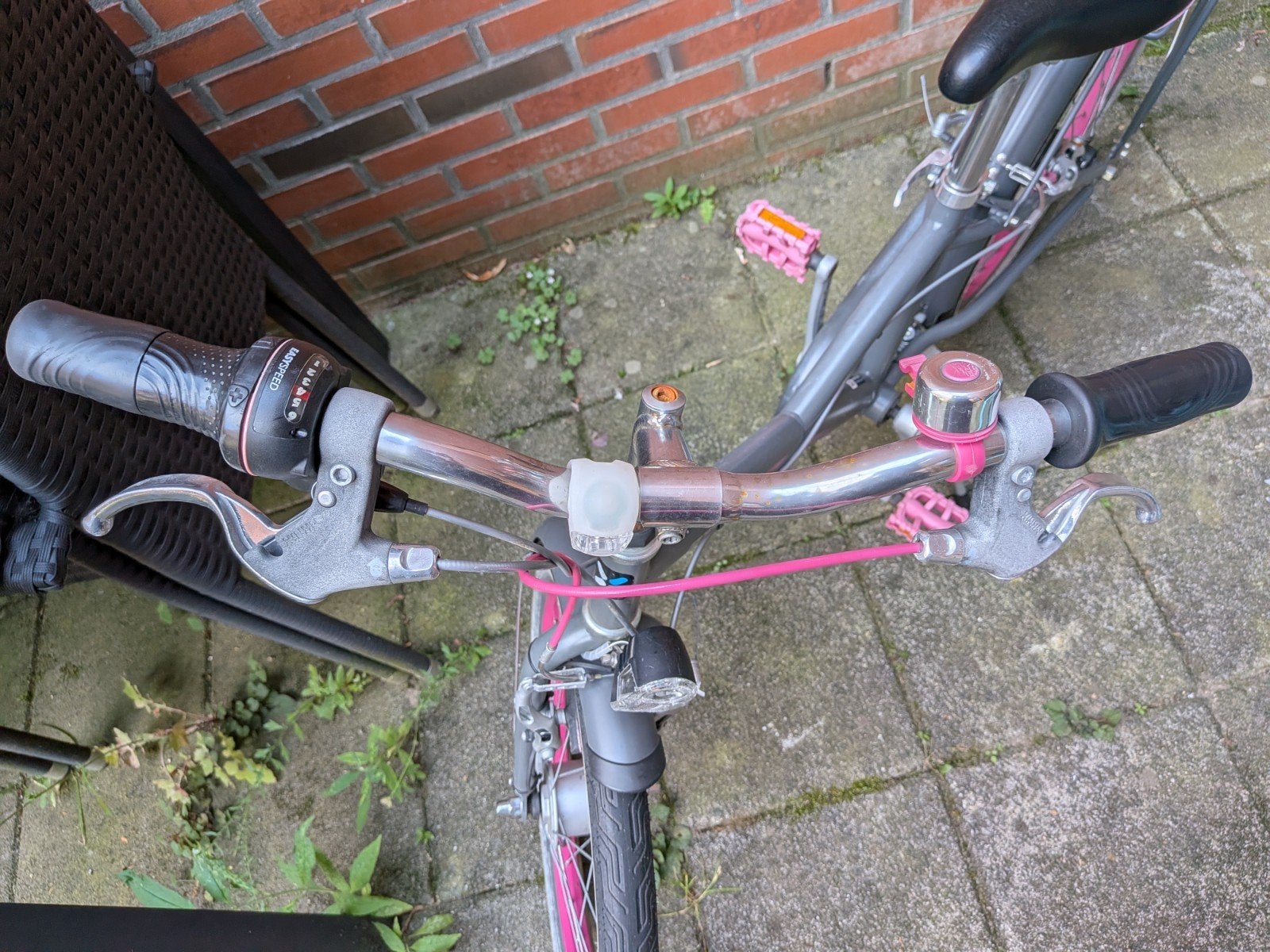 B'Twin meisjesfiets 22 inch met versnellingen, Fietsen en Brommers, Fietsen | Meisjes, Gebruikt, 22 inch, Handrem, Versnellingen