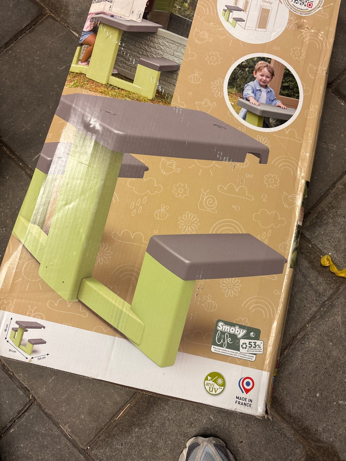 Smoby Life Picknicktafel voor kinderen - Anti-UV, Kinderen en Baby's, Ophalen, Nieuw, Overige typen, Aanbouwonderdeel