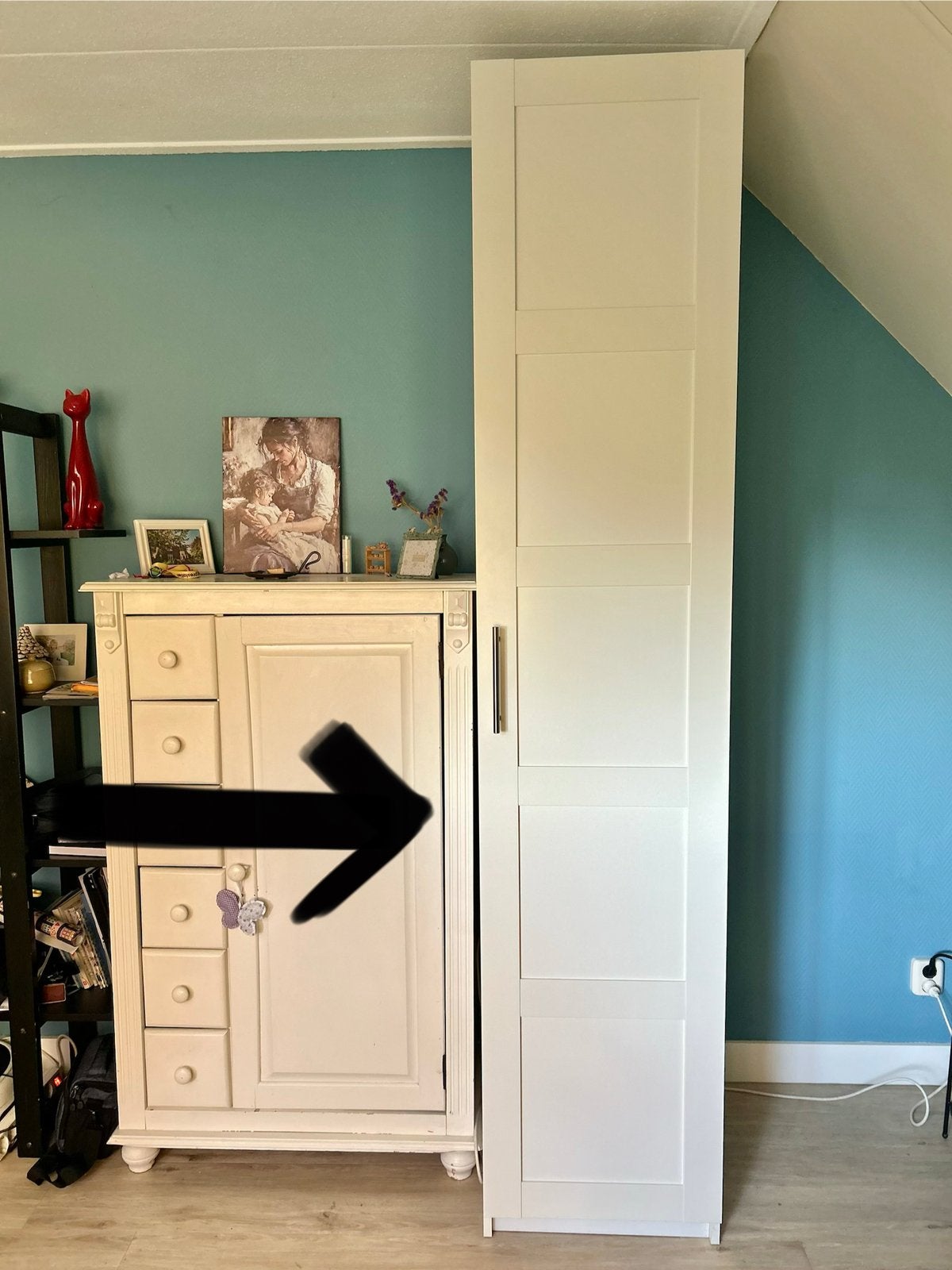 Ikea Pax/Bergsbo kast met stang wit, Ophalen, Zo goed als nieuw