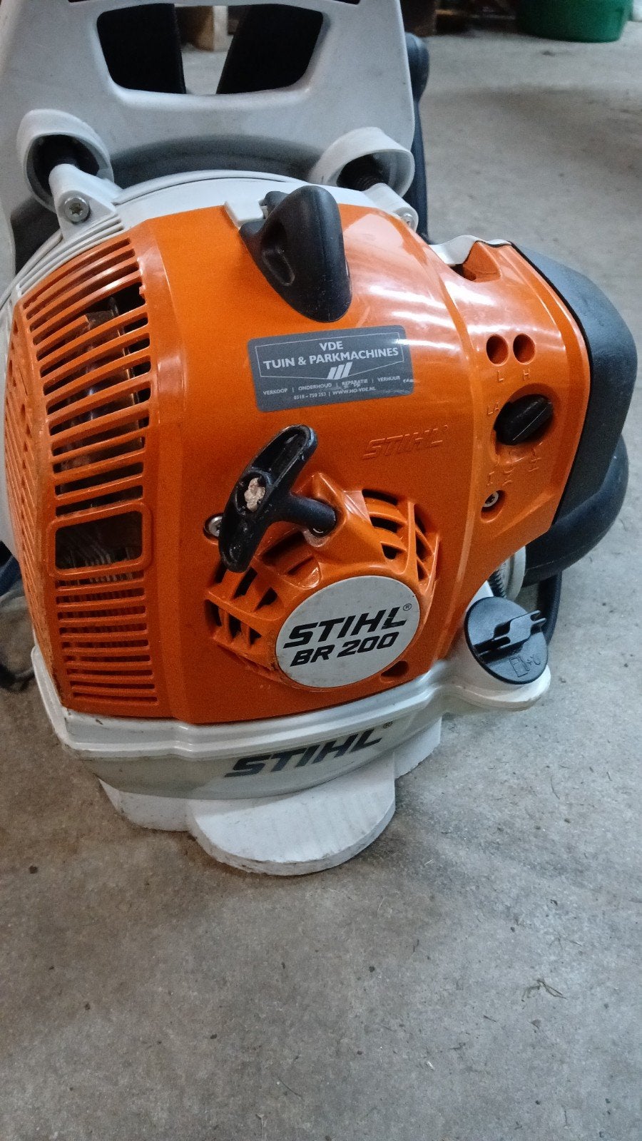 Stihl BR200, Tuin en Terras, Bladblazers, Benzine, Gebruikt, Ruggedragen, Ophalen of Verzenden