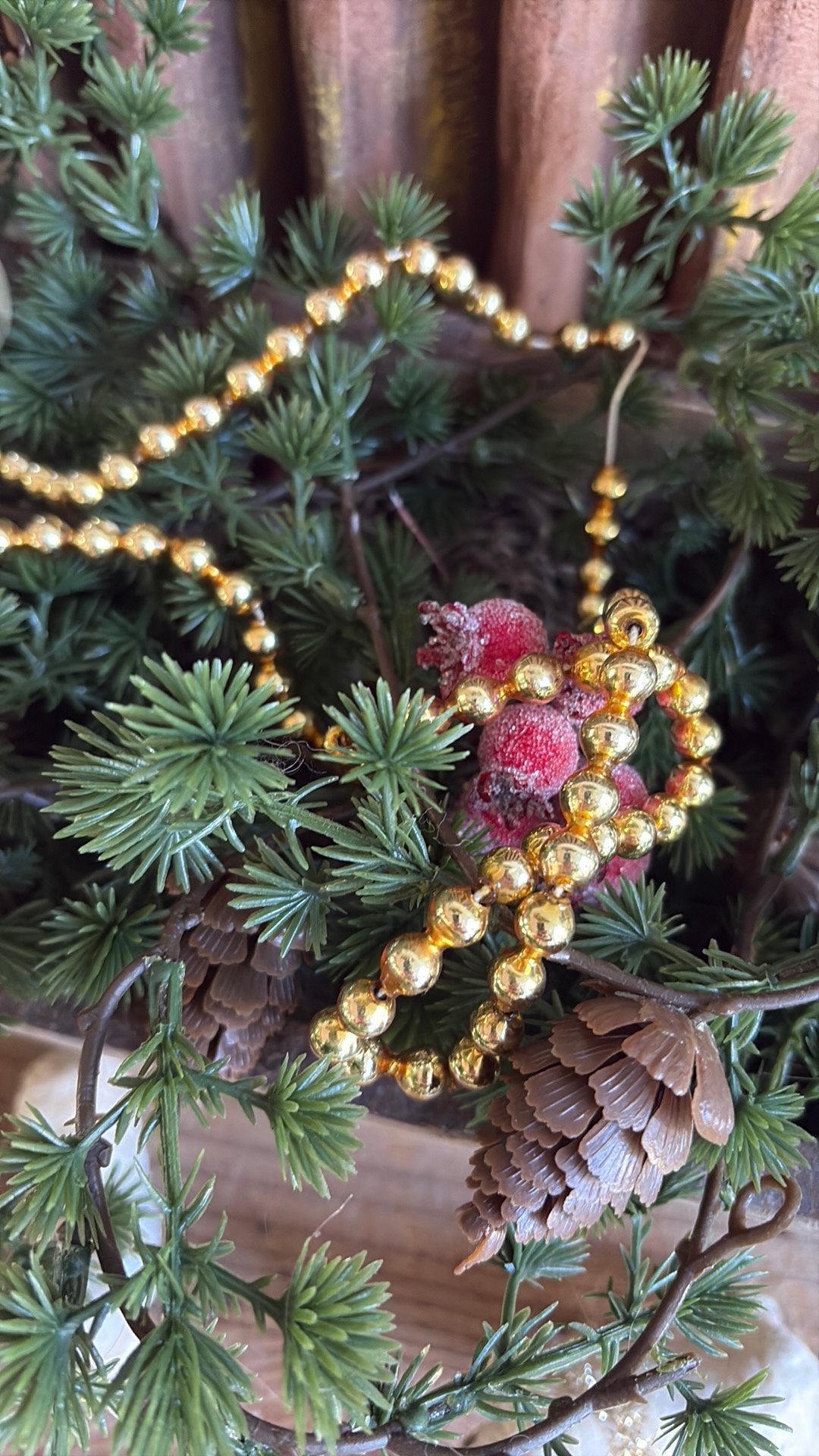 Antieke glasketting kerst, Ophalen of Verzenden, Zo goed als nieuw