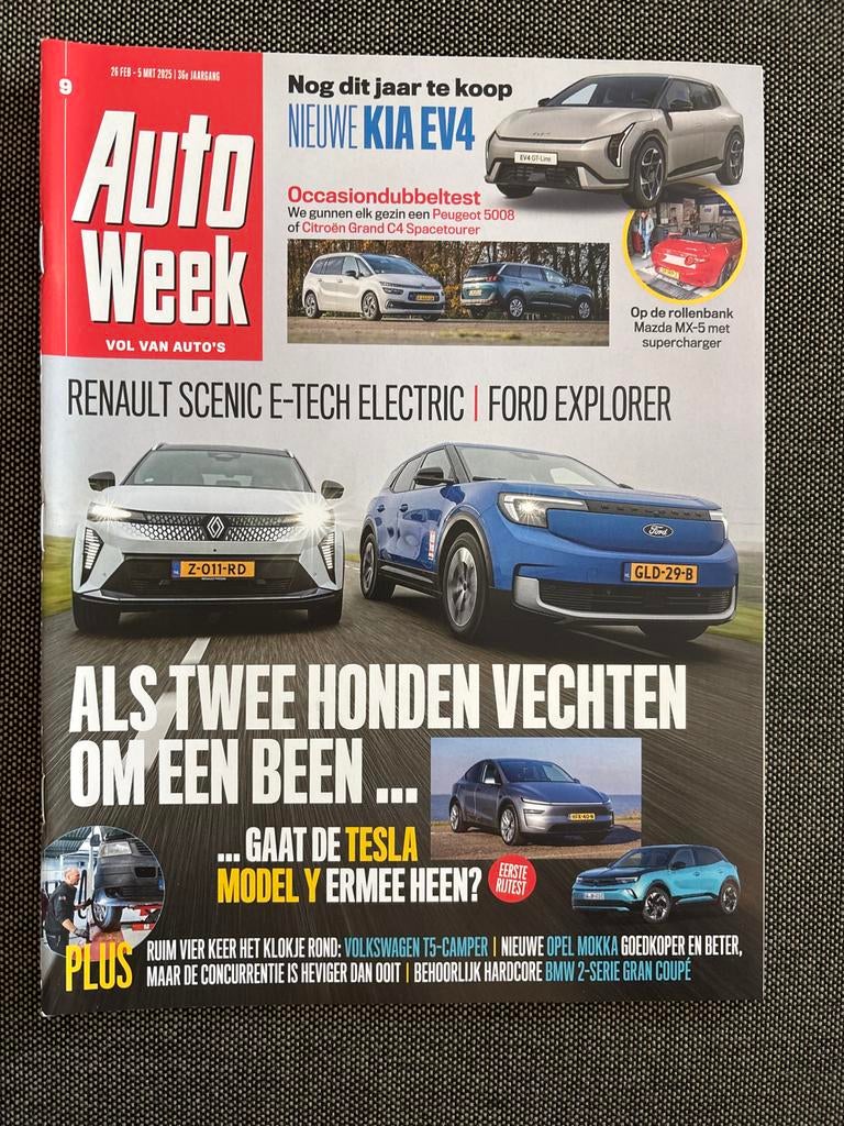 AutoWeek Magazine 26 feb - 5 mrt 2025 - Nieuwe Kia EV4, Ophalen of Verzenden, Nieuw