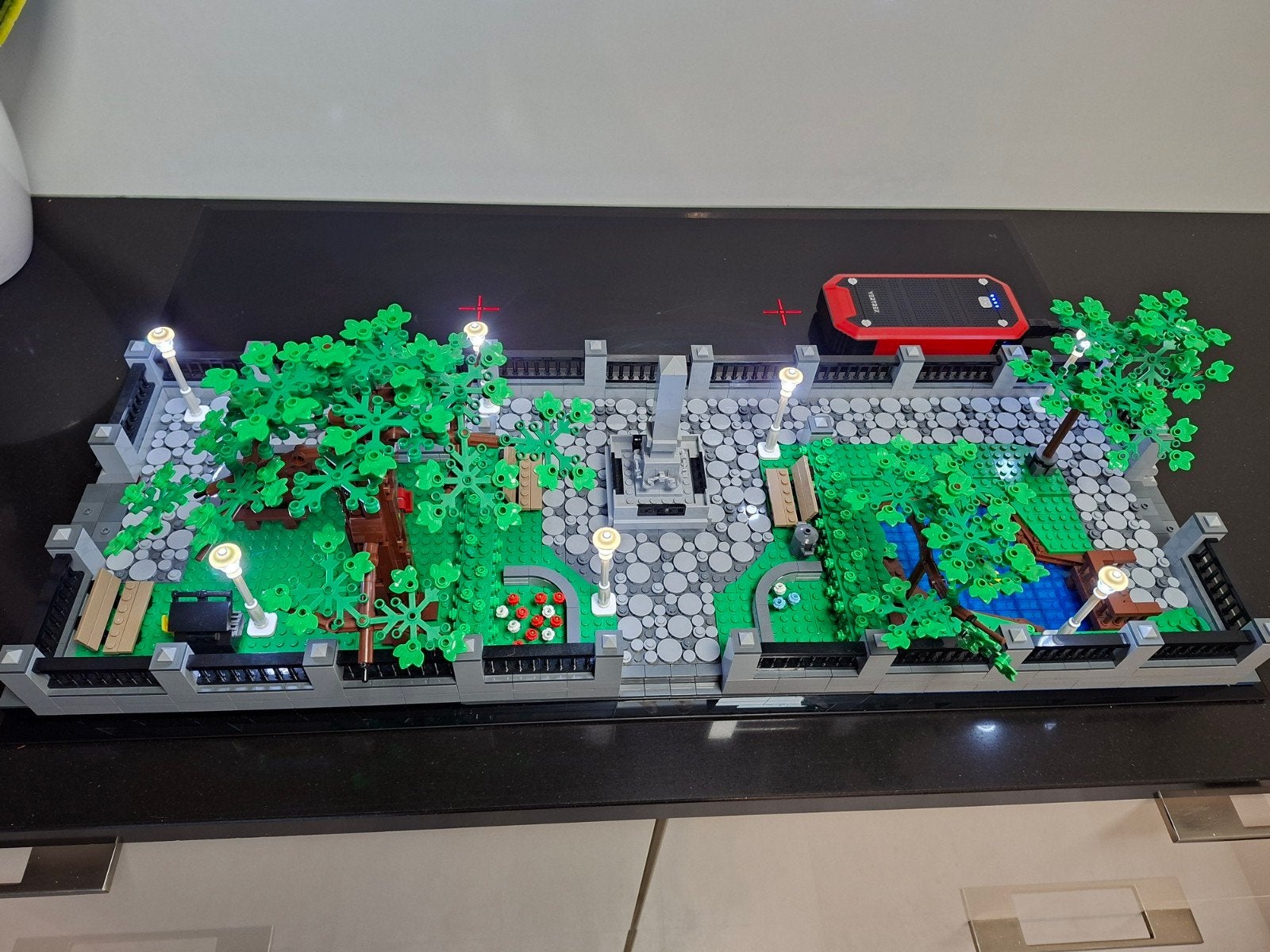 LEGO MOC GROOT PARK MET VERLICHTING, Ophalen of Verzenden, Zo goed als nieuw, MOC (eigen creatie), Lego