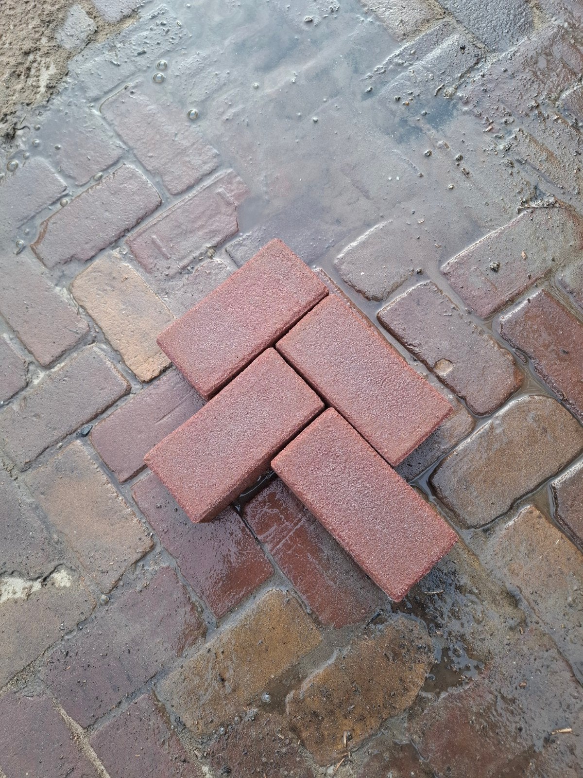 40m² gebakken 10duimer rood, nieuw, op pallet, Ophalen of Verzenden, Nieuw, Beton, Terrastegels