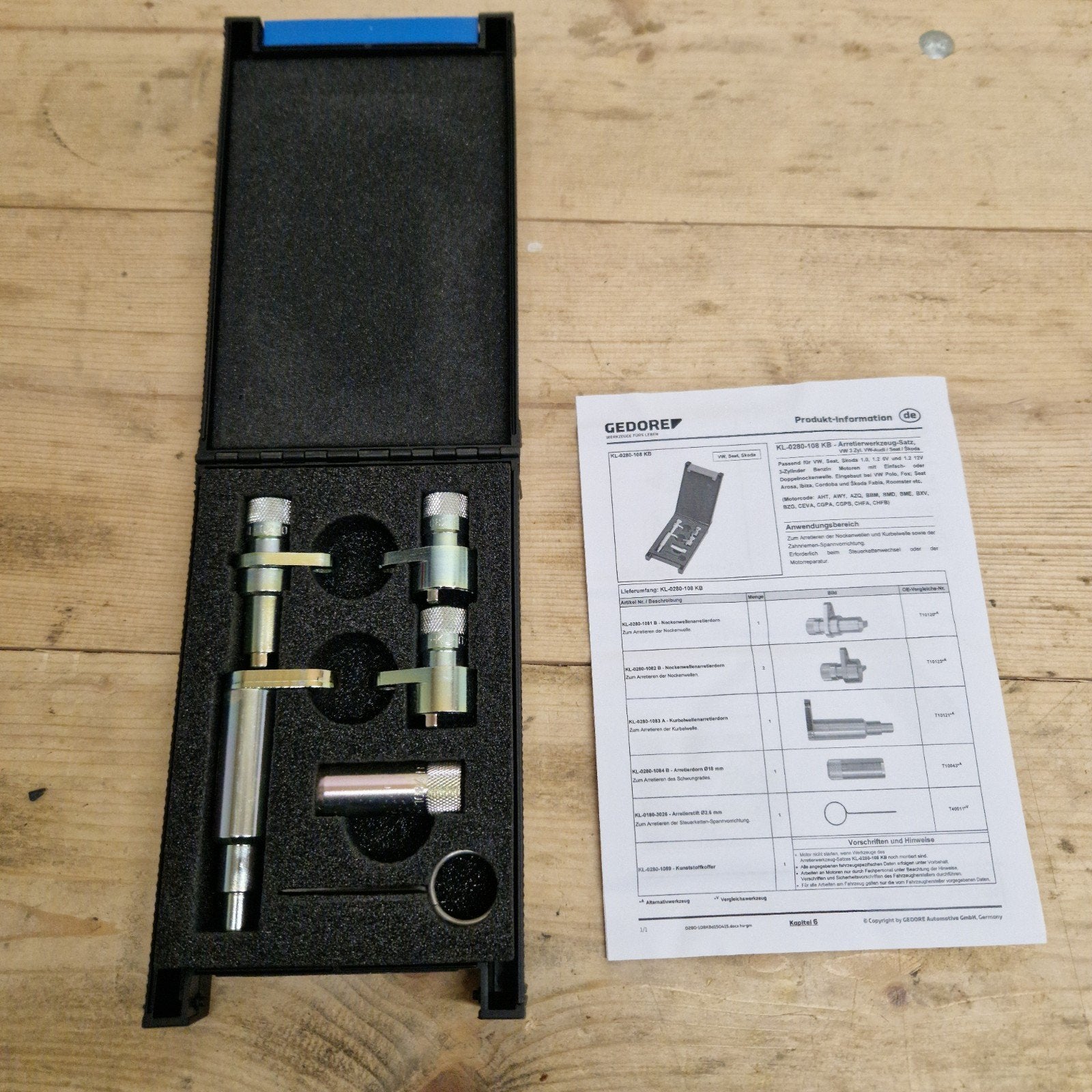 🛠 Nieuwe Gedore distributie blokkeer set VAG 1.0/1.2L, Auto diversen, Autogereedschap, Ophalen of Verzenden, Nieuw