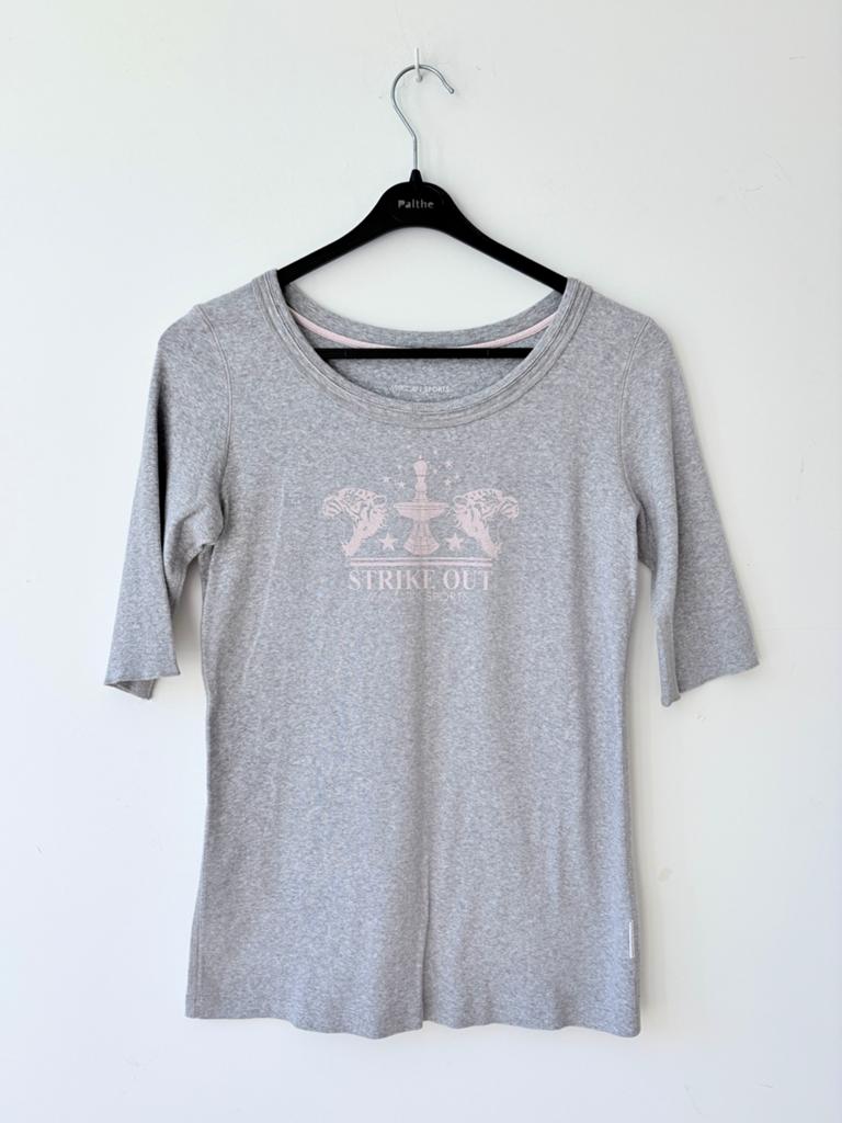 Grijs Marccain Sports t-shirt: roze tijger opdruk ca mt 40, Maat 38/40 (M), Ophalen of Verzenden, Zo goed als nieuw, Korte mouw