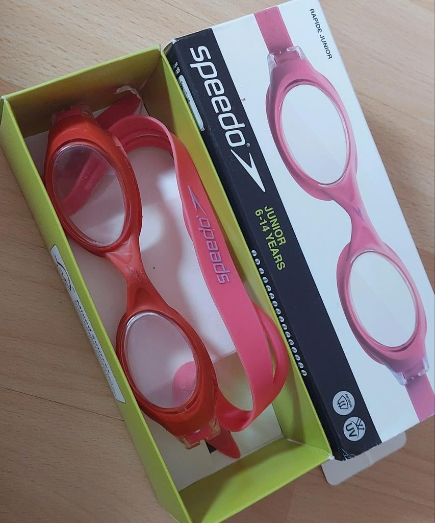 Speedo Rapide Junior Zwembril - Roze (6-14 jaar), Watersport en Boten, Ophalen of Verzenden, Gebruikt, Duikbril of Snorkel