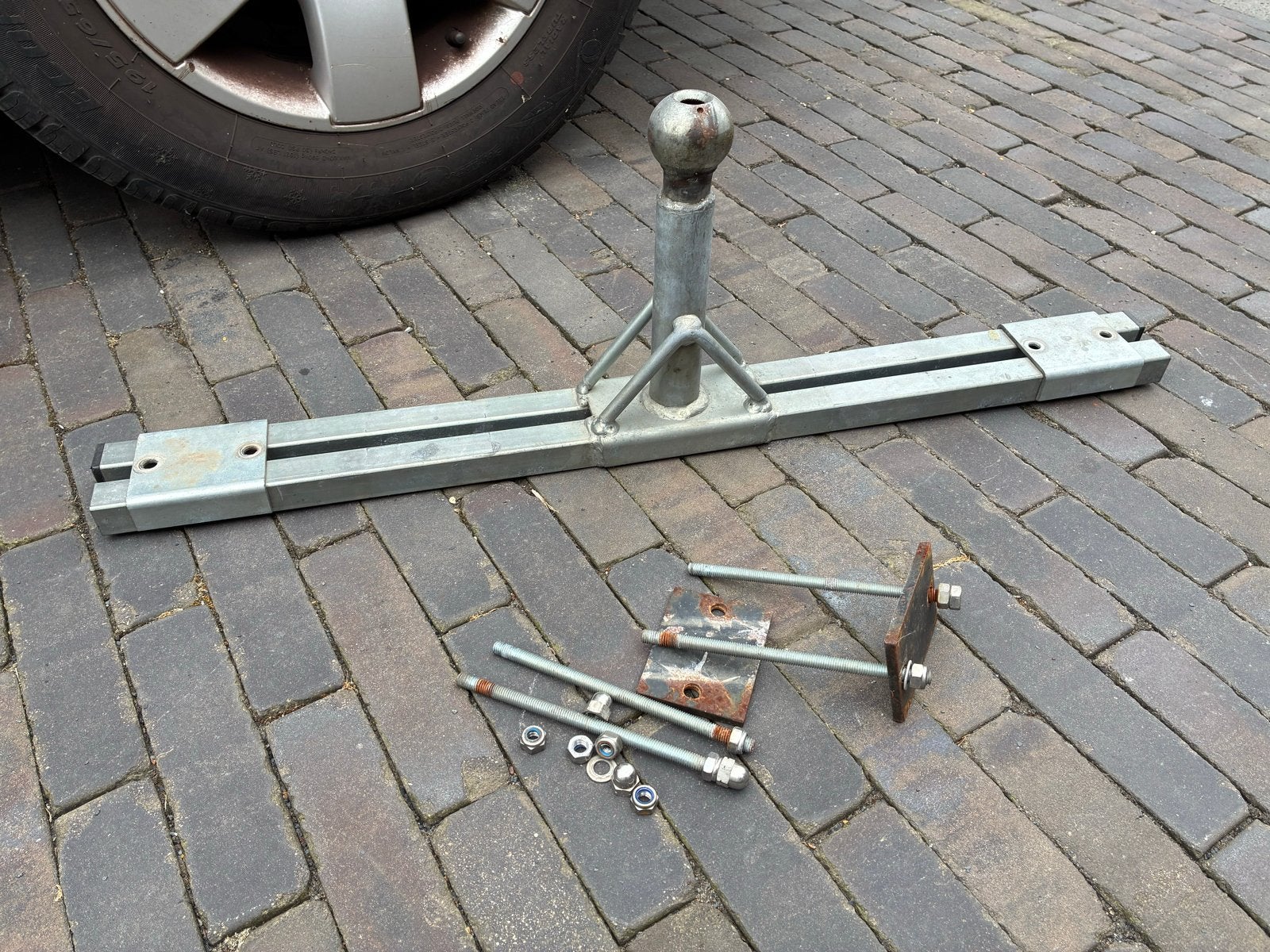 Fietsendrager disseladapter caravan trekhaakkogel / adapter, Caravans en Kamperen, Caravan accessoires, Ophalen of Verzenden, Gebruikt
