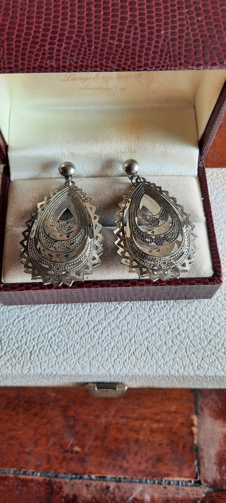 Vintage filigrain oorbellen, Sieraden, Tassen en Uiterlijk, Oorbellen, Ophalen of Verzenden