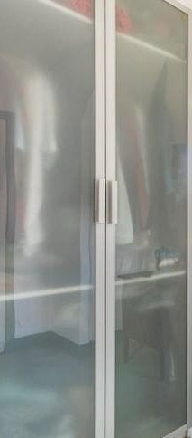 Pax grote Kledingkast met glazen schuifdeuren, Ophalen, Gebruikt, 50 tot 100 cm, Glas