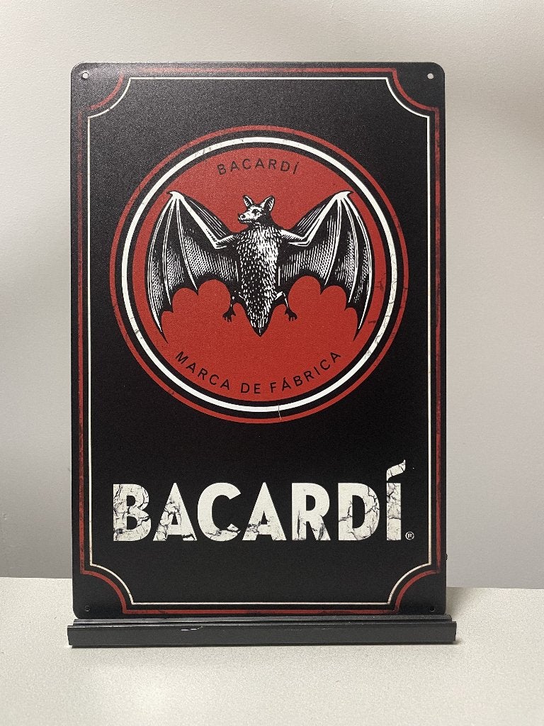 Bacardi reclame bord, Www.pand50.nl, Reclamebord, Ophalen of Verzenden, Zo goed als nieuw