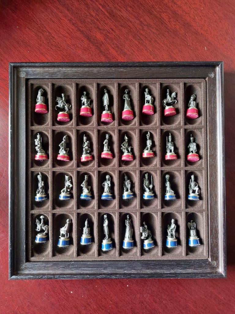 Schaakspel "De slag bij Waterloo" - Franklin Mint 1985, Antiek en Kunst, Ophalen