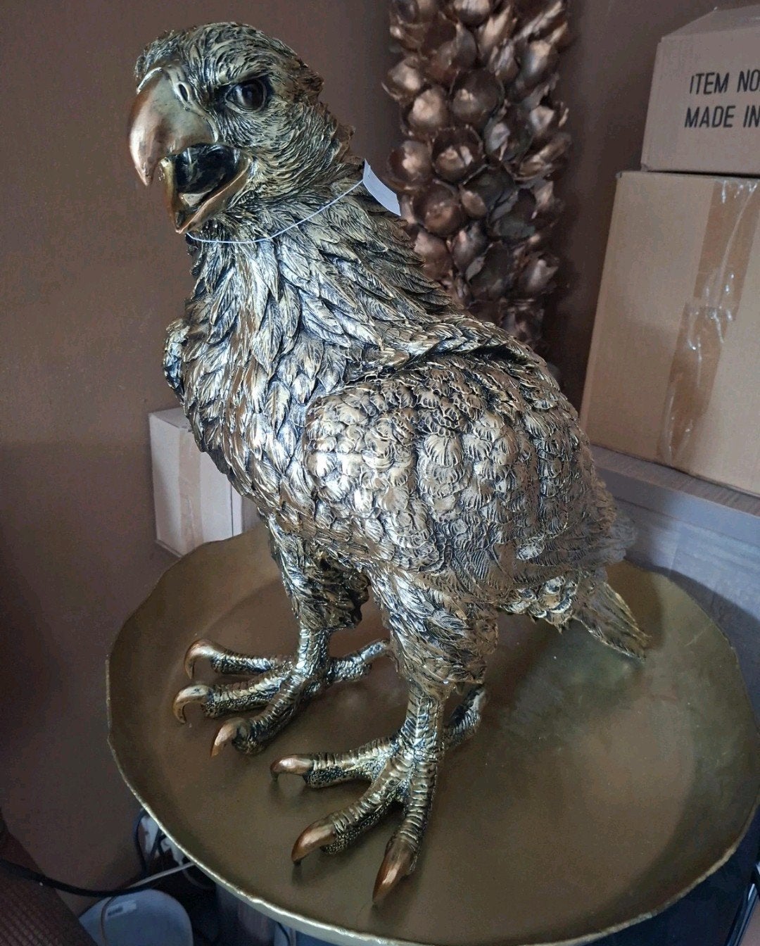 super mooi arend tuin beeld antiek goud ,zwaar beeld, Verzamelen, Ophalen, Nieuw, Dier
