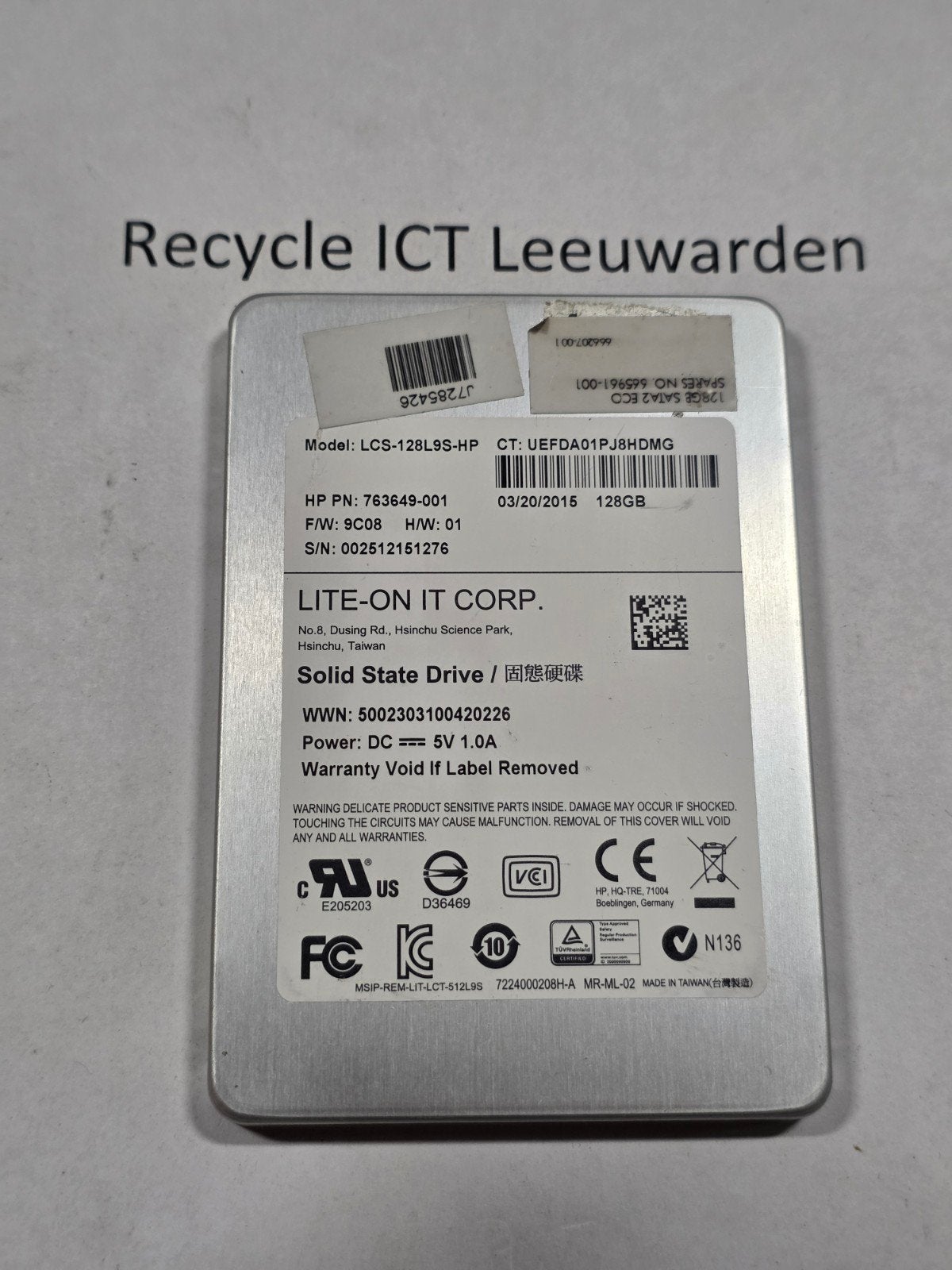 HP Lite-On 128GB SSD - Snel en Betrouwbaar, Intern, Gebruikt, ., Ophalen of Verzenden
