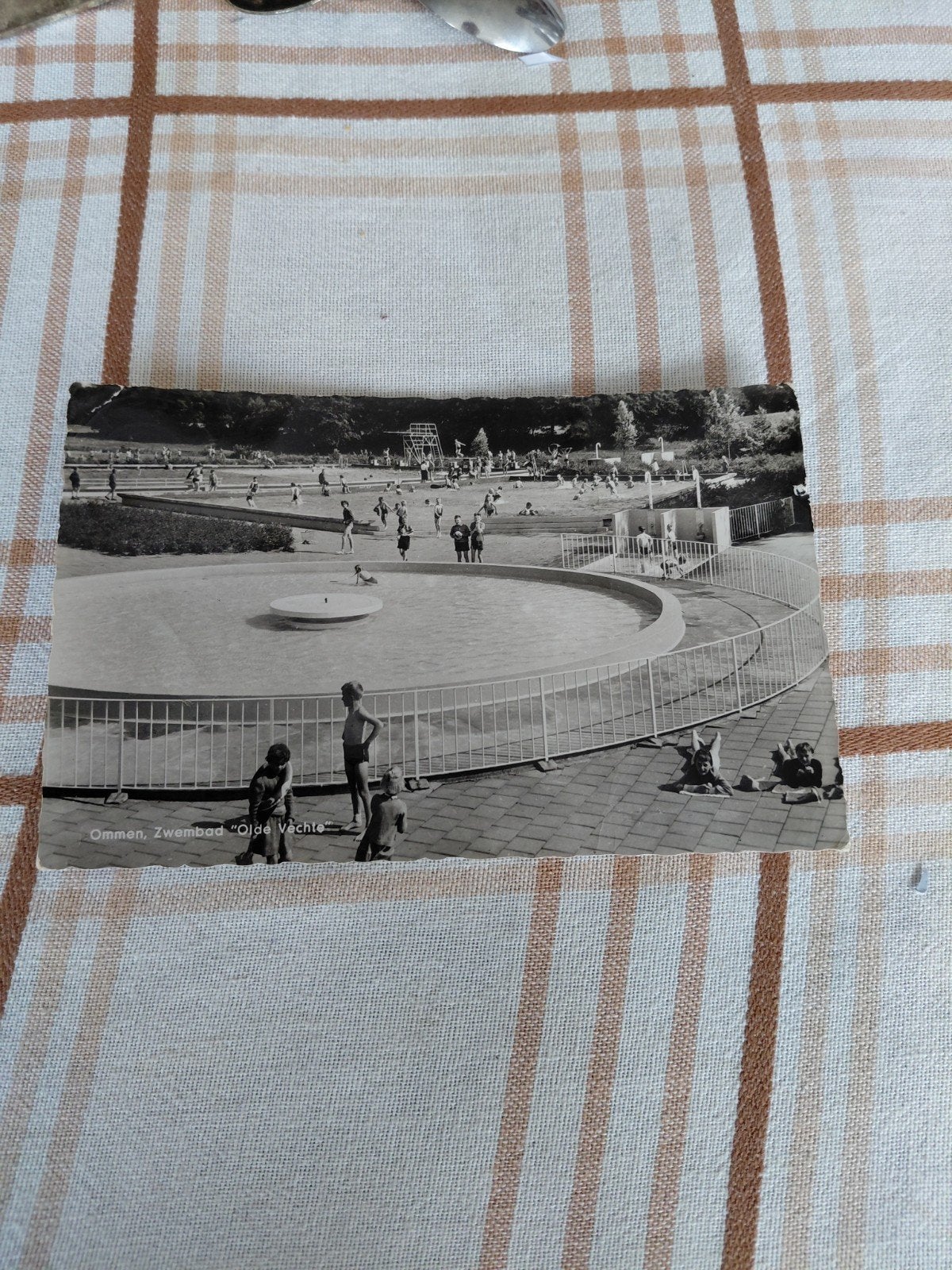 k 52 Ommen. zwembad  Olde Vechte, Ophalen of Verzenden, 1940 tot 1960, Overijssel