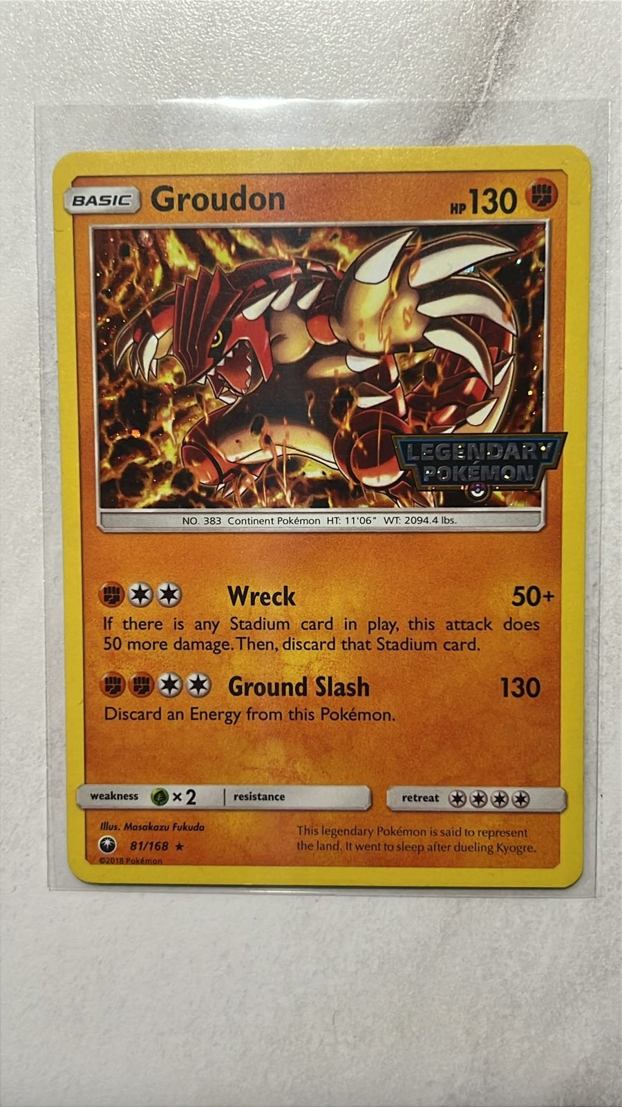 Groudon 81/168, Ophalen of Verzenden, Zo goed als nieuw, Losse kaart