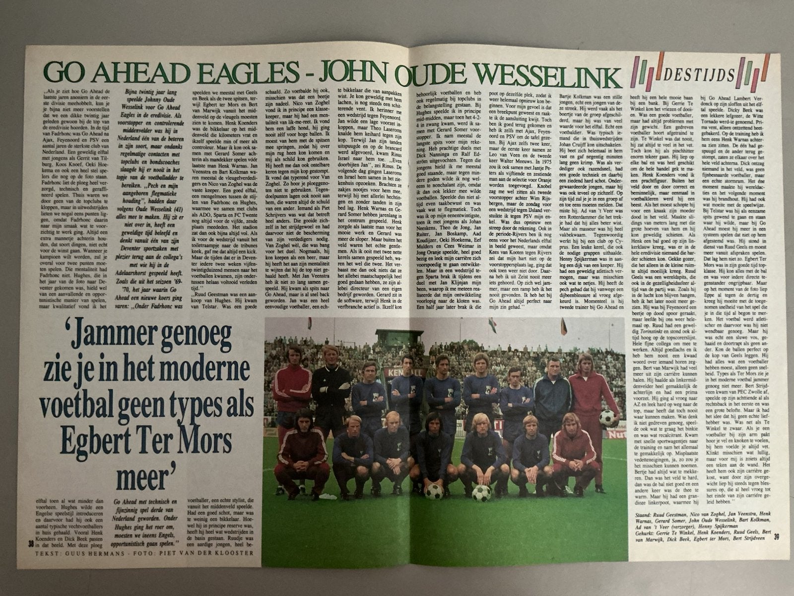 Voetbal artikel Go Ahead Eagles, Verzamelen, Ophalen of Verzenden, Knipsel(s)