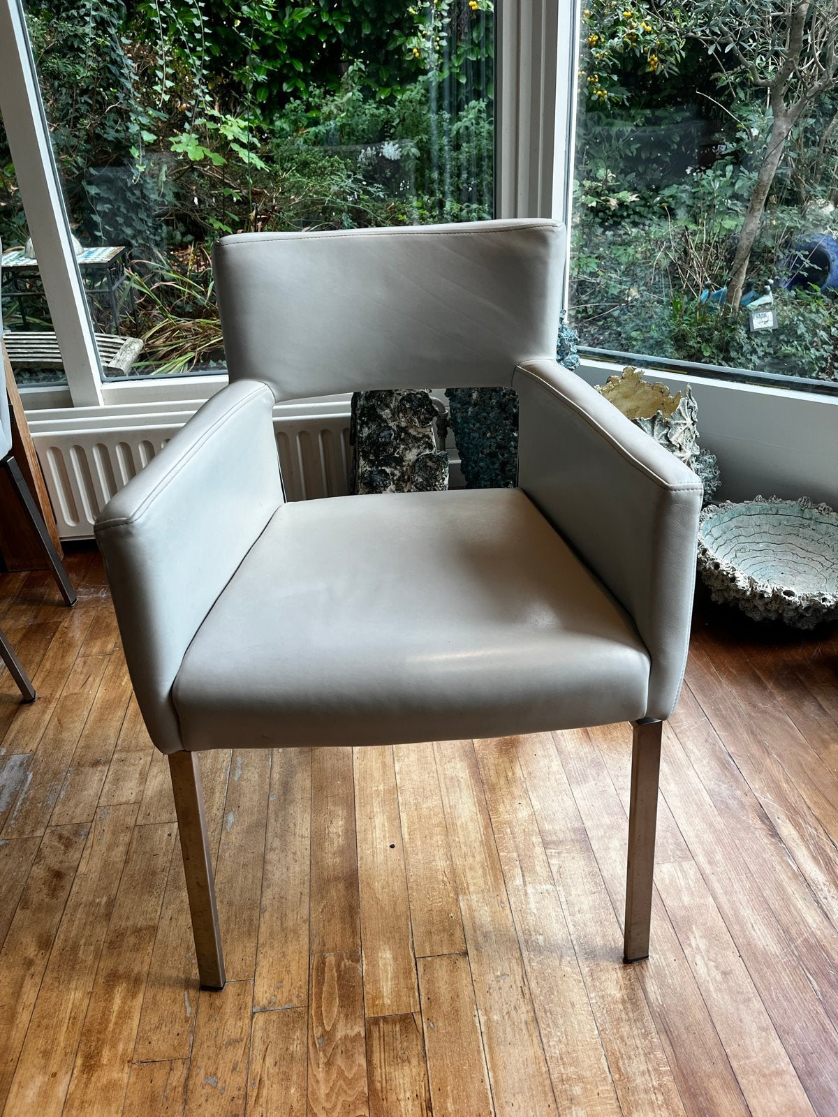 Foucault lederen stoelen 6 stuks zo goed als nieuw, Ophalen, Overige kleuren, Leer, Zo goed als nieuw