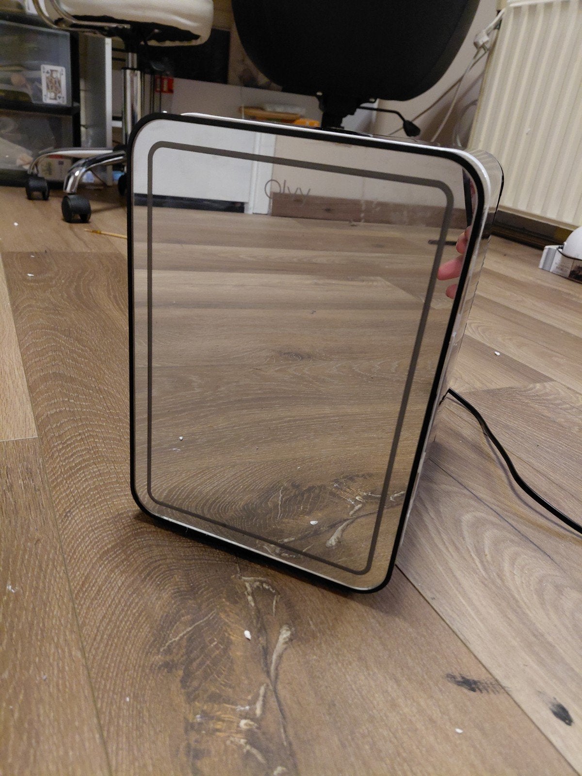 Mini koelkast met lamp, zwart, Ophalen, Minder dan 50 cm, Zo goed als nieuw, Minder dan 100 cm
