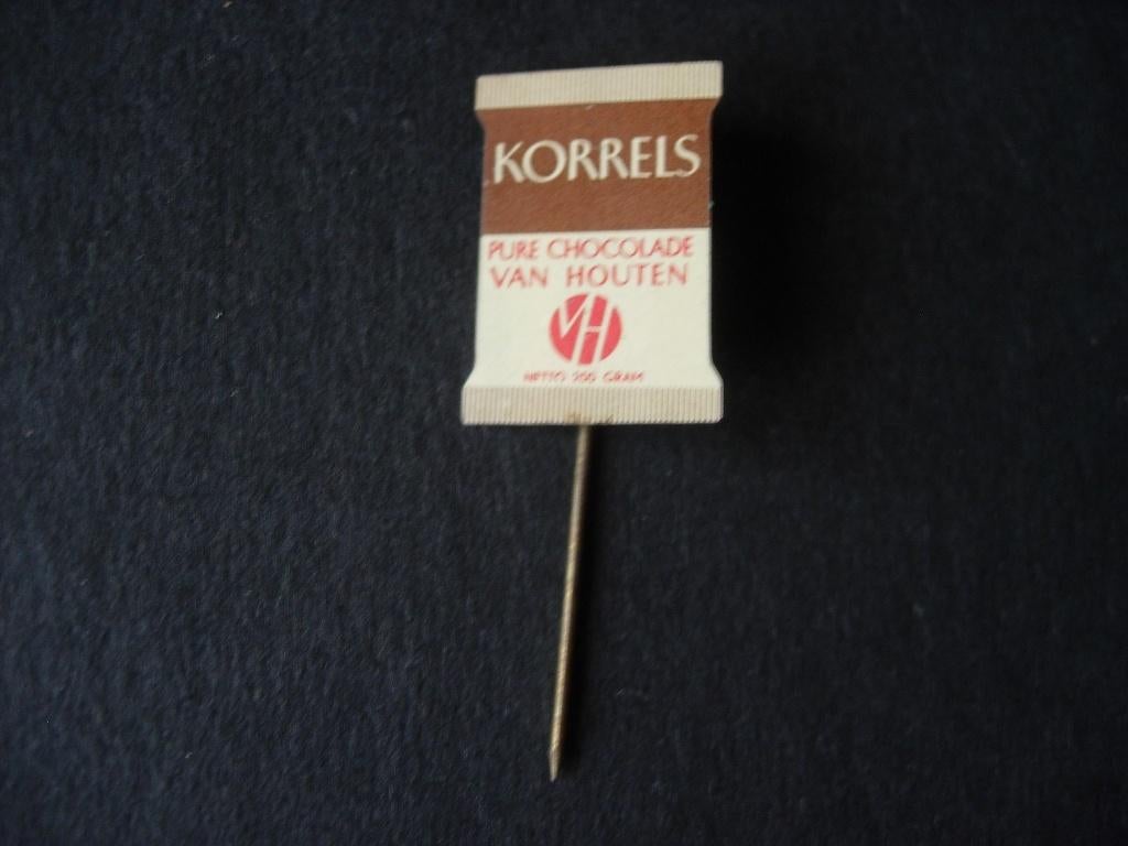 Speldje van Houten chocolade korrels, Verzenden, Zo goed als nieuw, Merk, Speldje of Pin