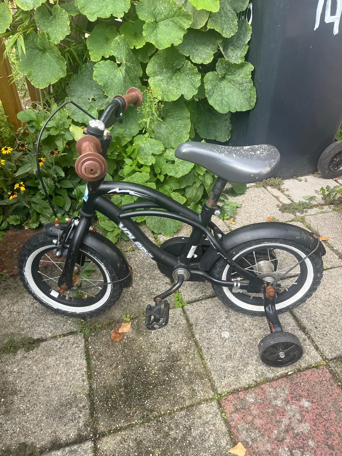 Volare kinderfiets met zijwieltjes - 12 inch, Fietsen en Brommers, Ophalen, Terugtraprem, Zijwieltjes, Gebruikt