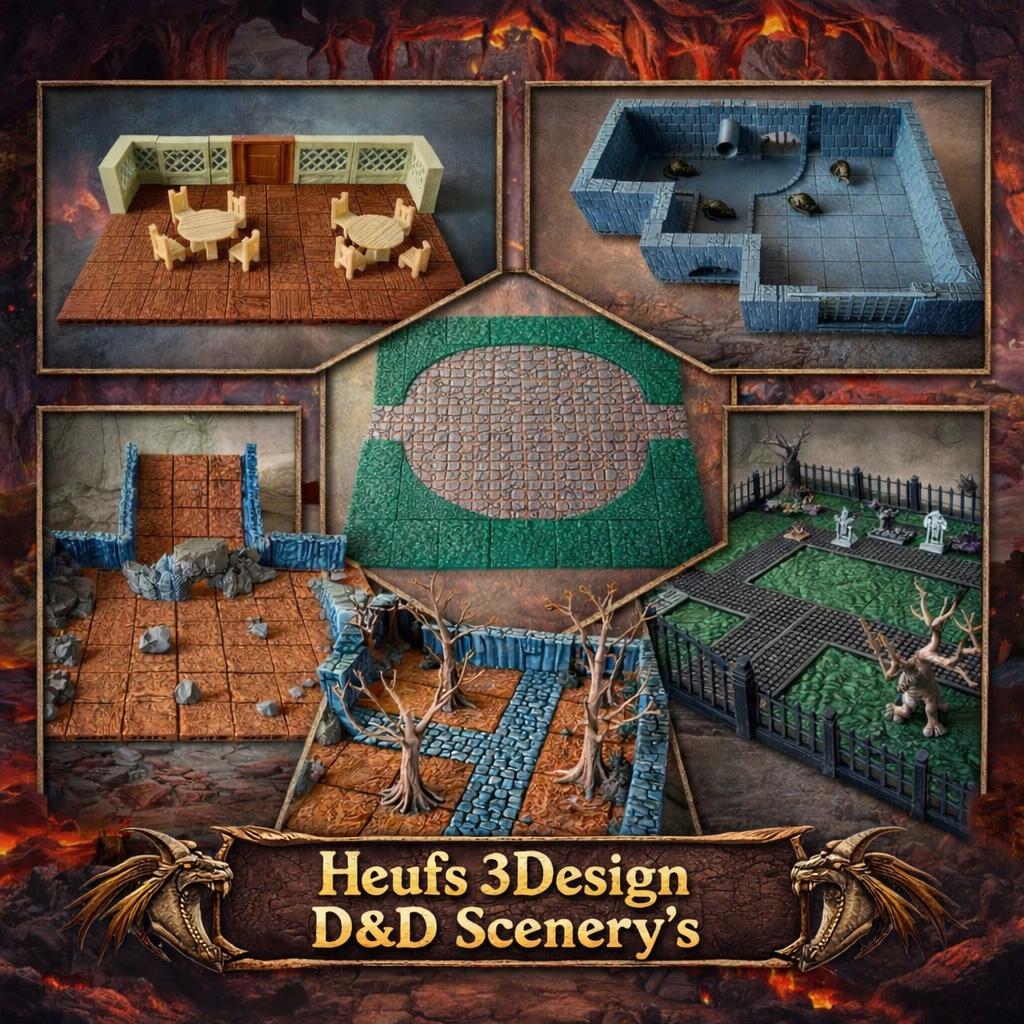 D&D Scenery's verschillende sets, Nieuw, Ophalen of Verzenden, Vijf spelers of meer, Heufs 3design