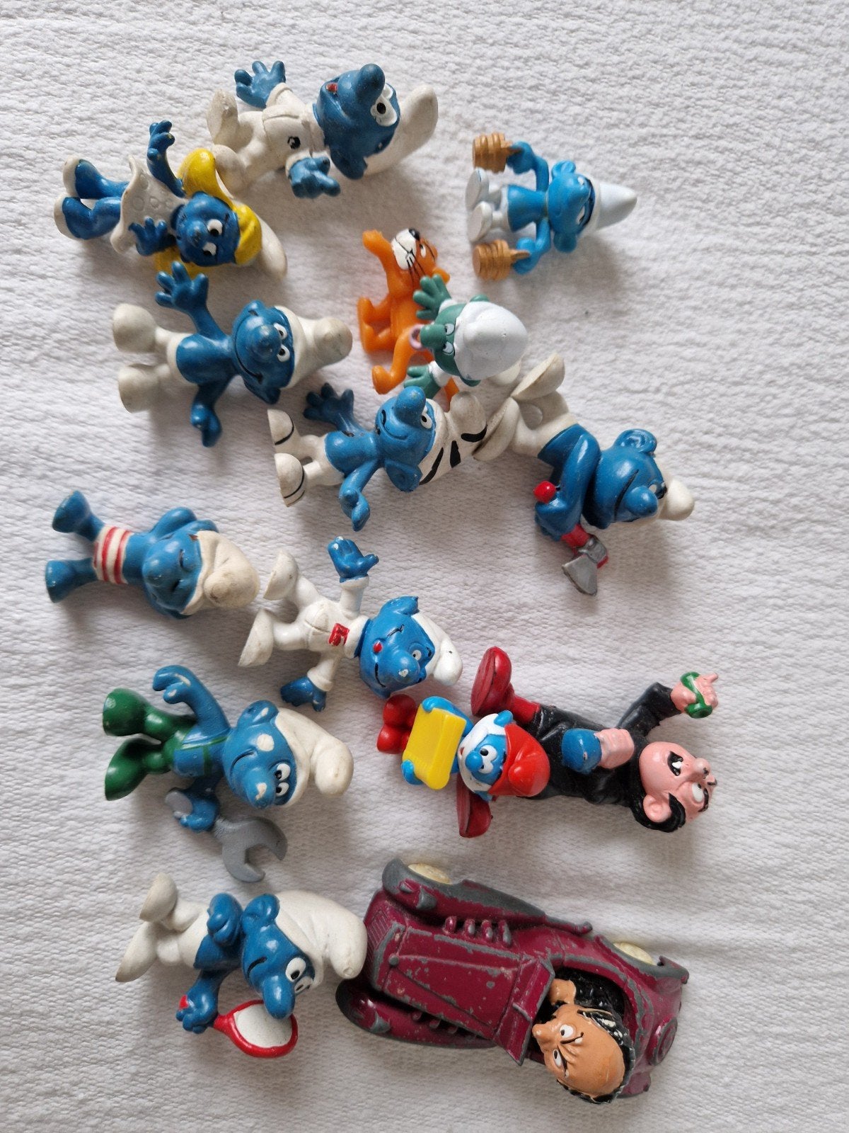 Smurfen en Gargamel figuren, Verzamelen, Ophalen, Gebruikt, Verschillende Smurfen, Poppetje, Figuurtje of Knuffel
