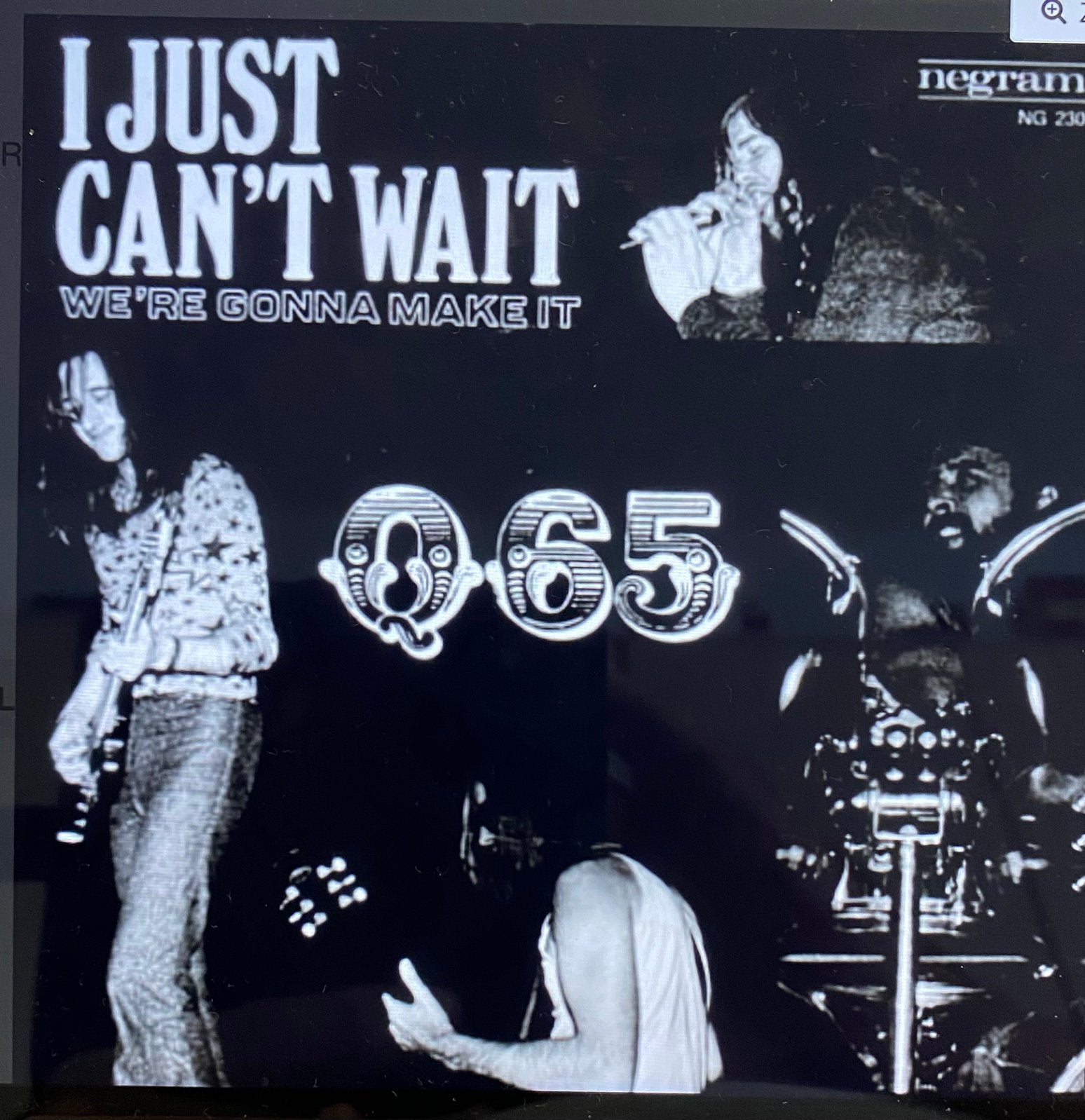 Gezocht : Hoesje single Q 65 I just can’t wait, Cd's en Dvd's, Vinyl | Rock, Ophalen of Verzenden, Gebruikt, Overige formaten