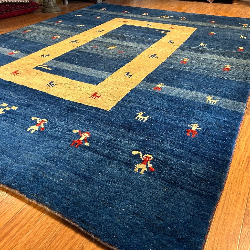 perzisch tapijt gabbeh - 288 x 215 cm - Gratis bezorgd, TTM Wonen, Meubels – (Perzische) Tapijten en Woonaccessoires, Geel, Taag 63, 2491 CS, Den Haag (Forepark)