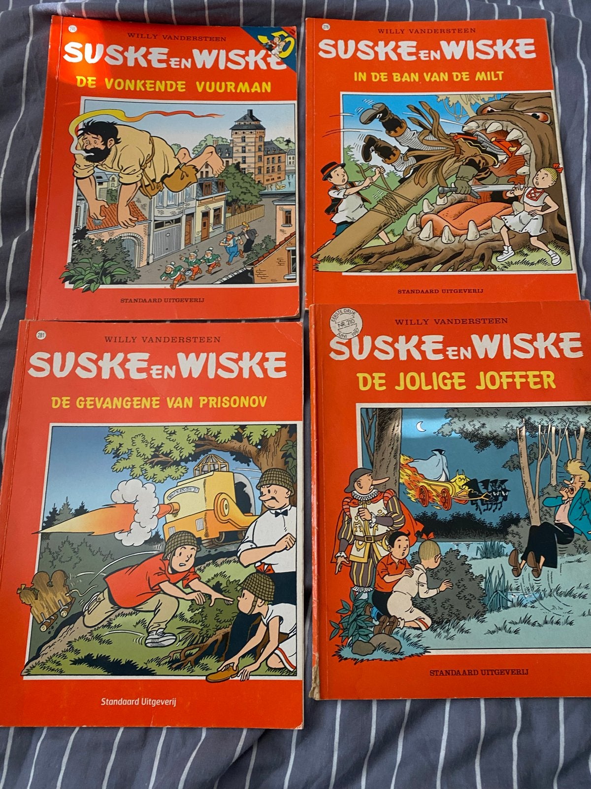 Suske en Wiske stripboeken - 4 leuke exemplaren, Meerdere stripboeken, Ophalen of Verzenden, Gelezen