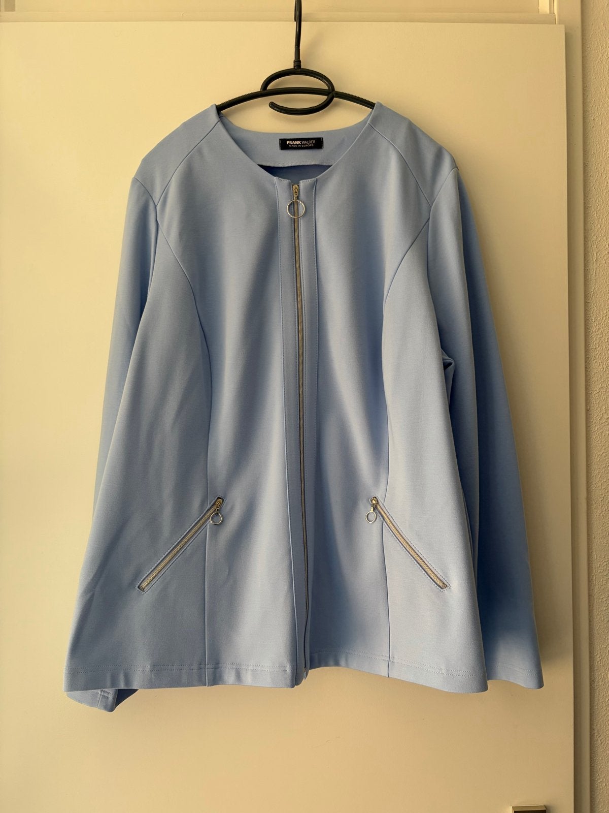 Lichtblauw vest zonder kraag - Frank Walder, Ophalen of Verzenden, Zo goed als nieuw, Maat 46/48 (XL) of groter, Blauw