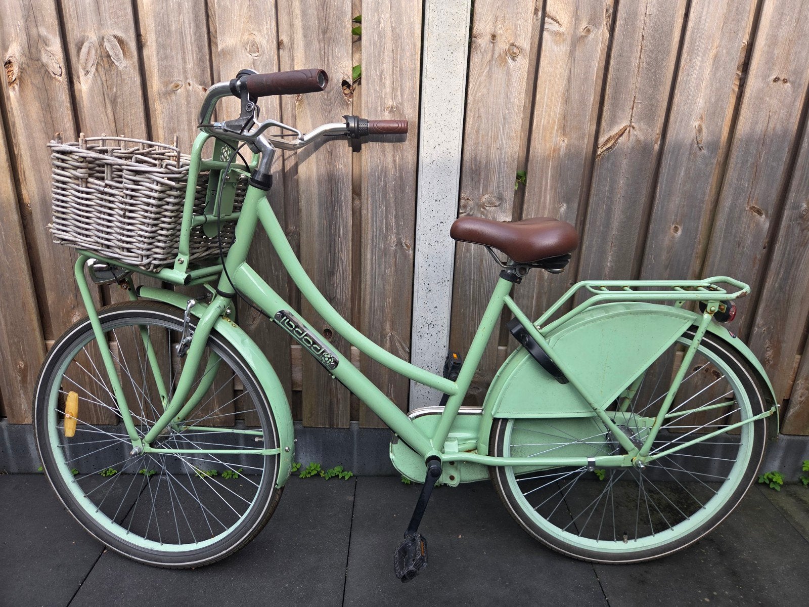 Transport fiets 26 inch - Leuke groene damesfiets met mandj, Gebruikt, Velgrem, Versnellingen, Minder dan 47 cm