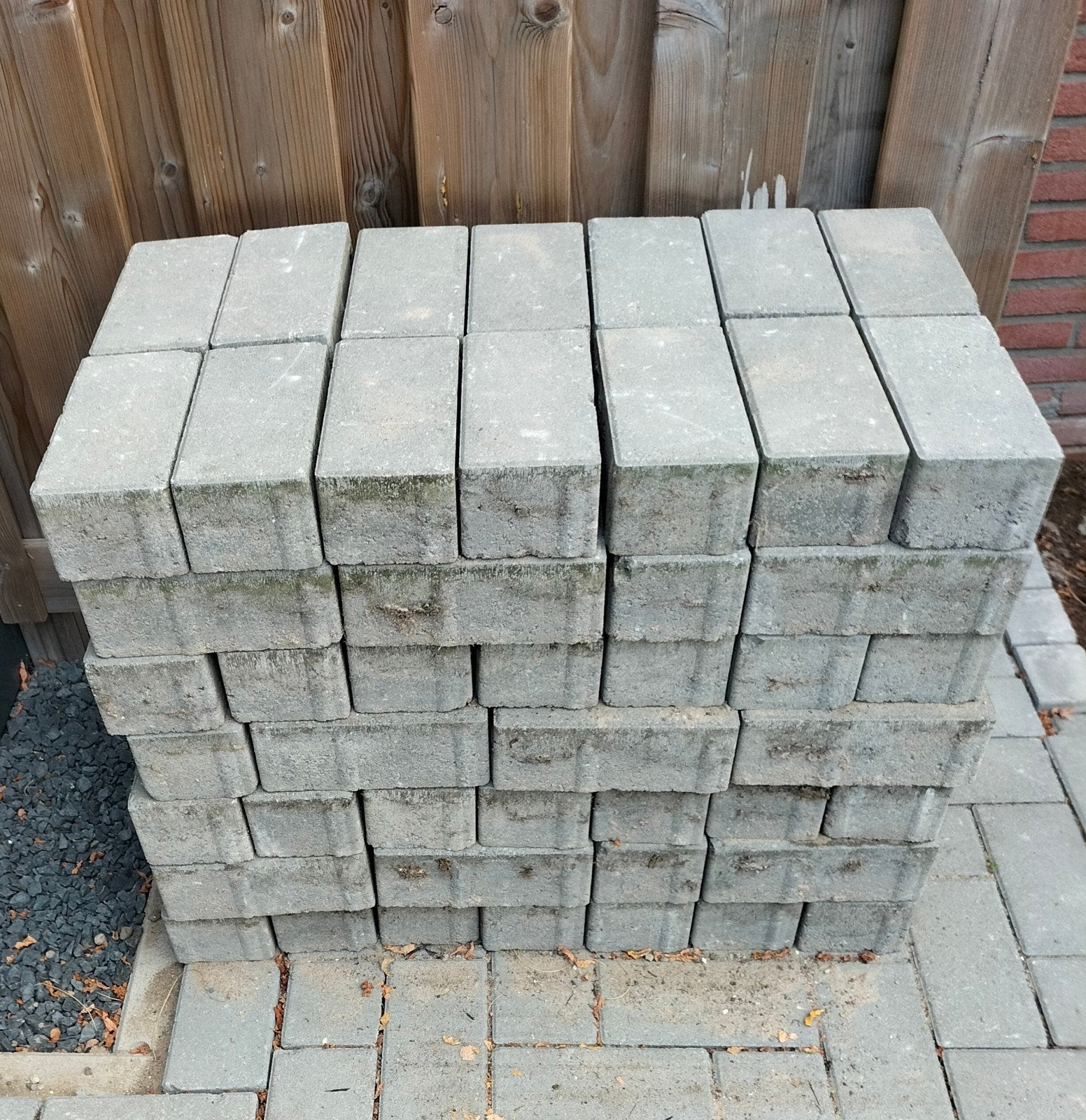 490 betonnen klinkers 20x10x8 cm, Tuin en Terras, Tegels en Klinkers, Ophalen, Klinkers, Nieuw, 5 tot 10 m²