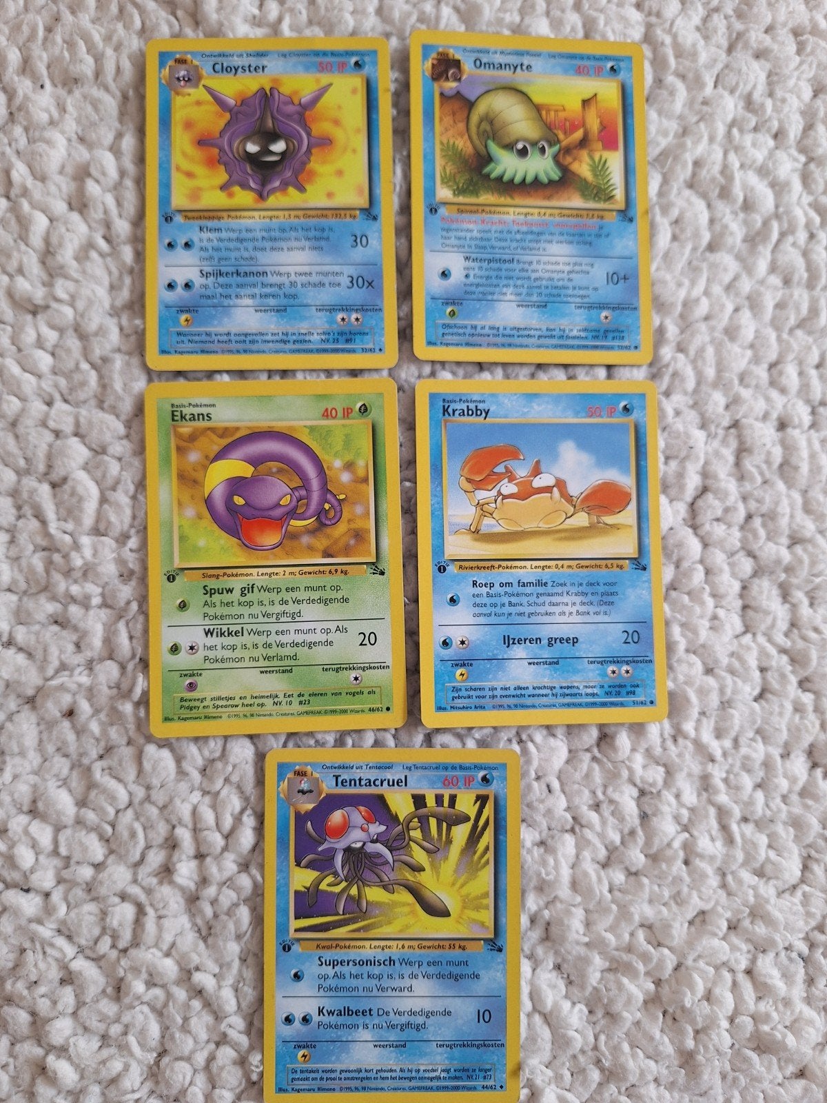 Pokémon 1st editie fossil, Ophalen of Verzenden, Gebruikt